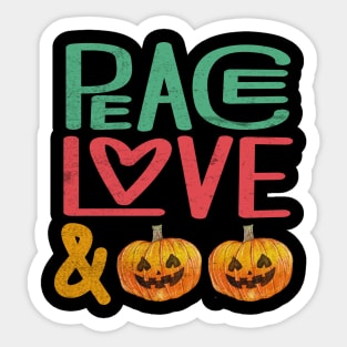 Peace Love Pumpkin Sticker